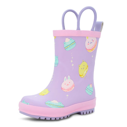 Jan & Jul Puddle-Dry Rain Boots in Macarons - three-quarter view