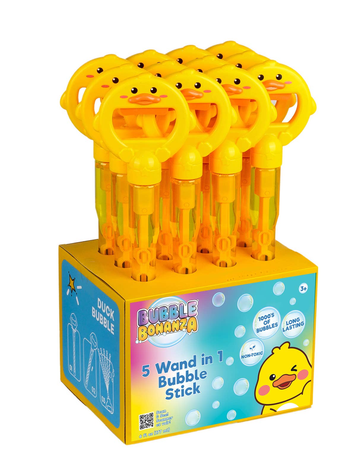 Duck 5 Expandable Wands Bubble Maker in Display