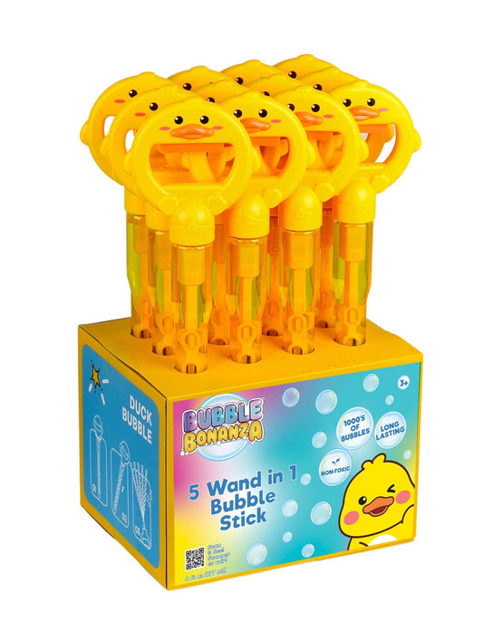 Duck 5 Expandable Wands Bubble Maker in Display