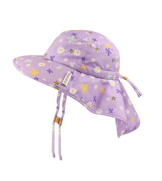 FLAPJACKKIDS Sun Hat with Neck Cape - Daisy