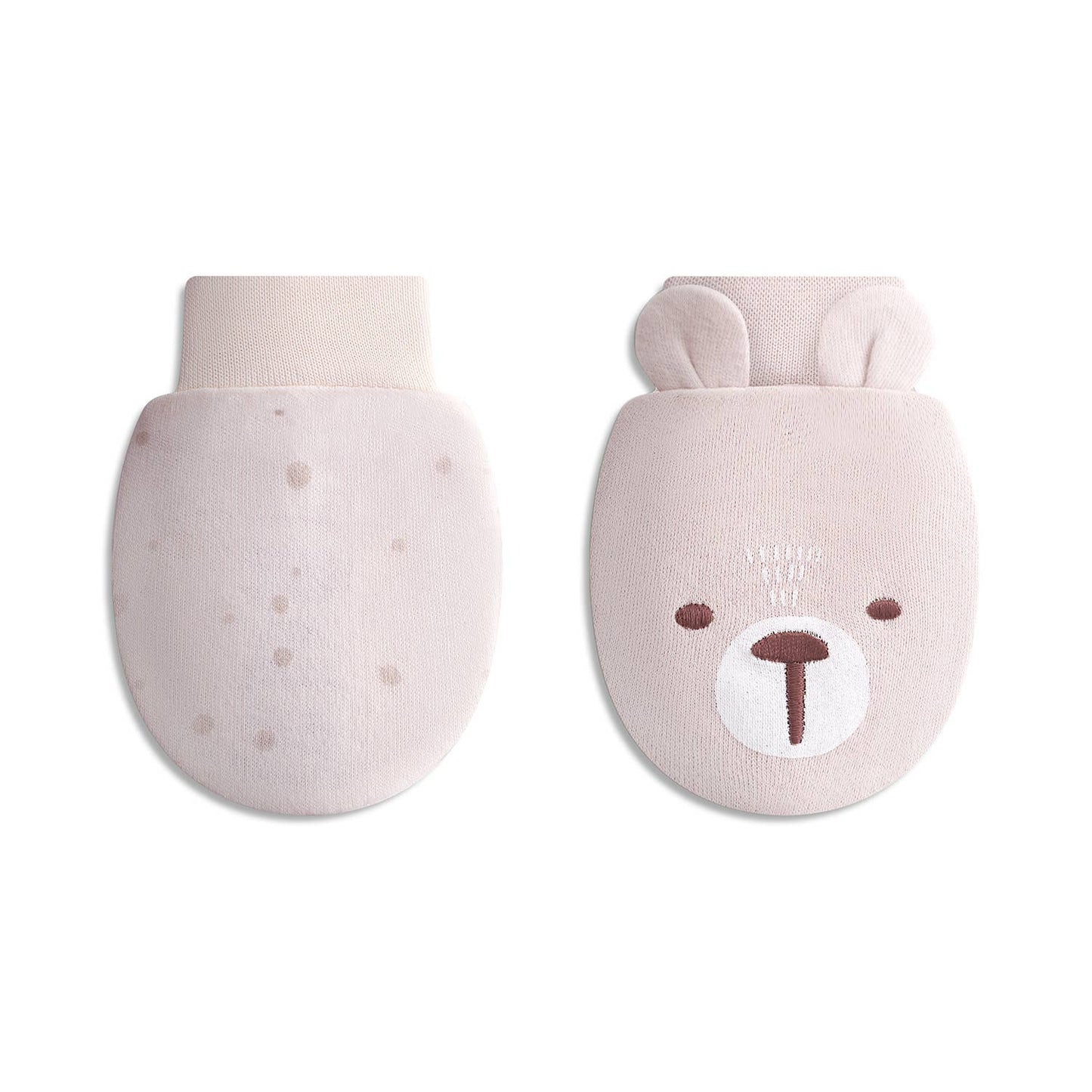 4PK Anti-Scratch Mittens : White