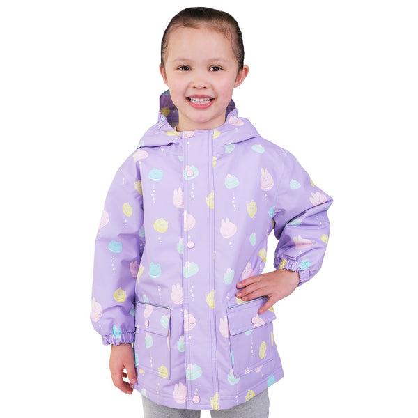 Jan and Jul Fleeced Rain Jacket in Macarons - product photo
