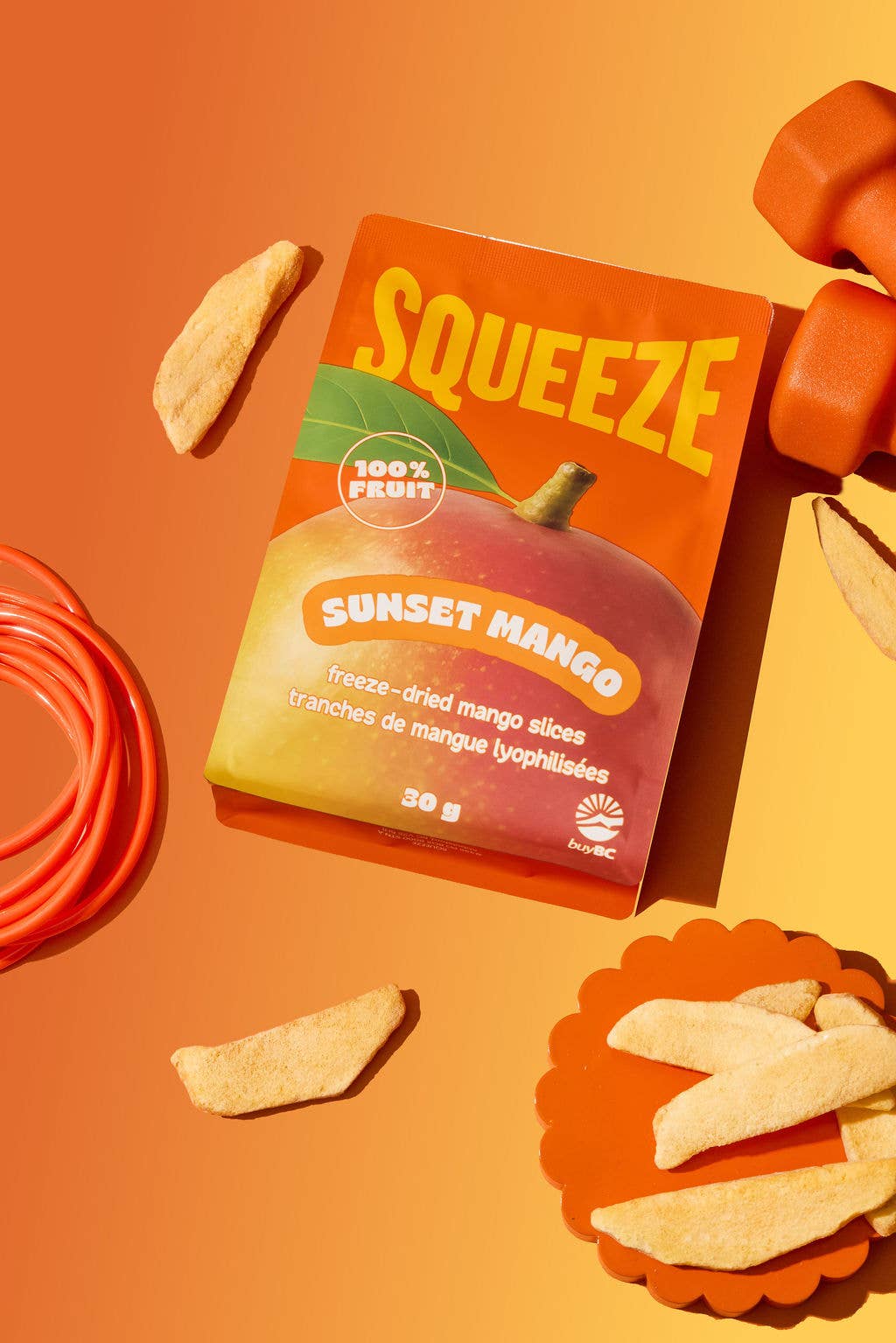 SUNSET MANGO - FREEZE-DRIED MANGO SLICES (30g)