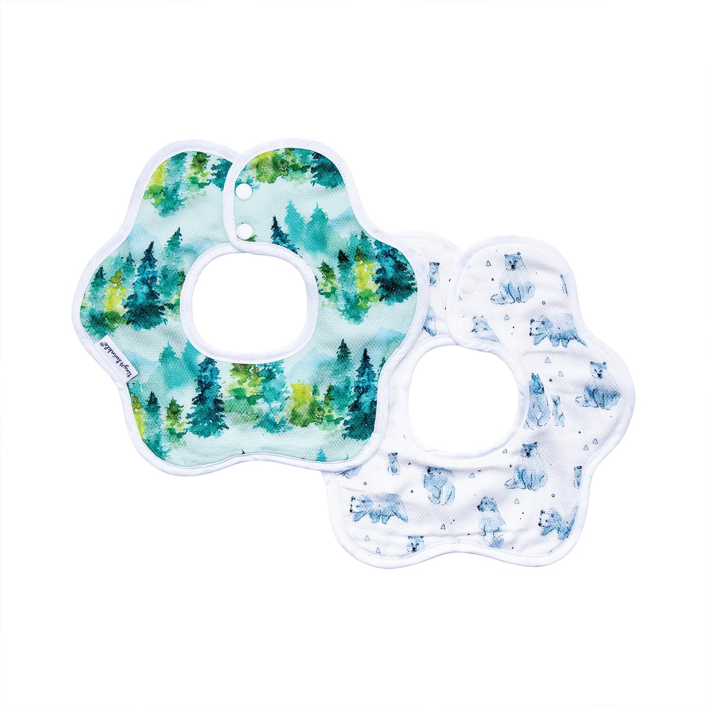 TINY TWINKLE Kaffle Roundabout Bib 2PK - Forest Set