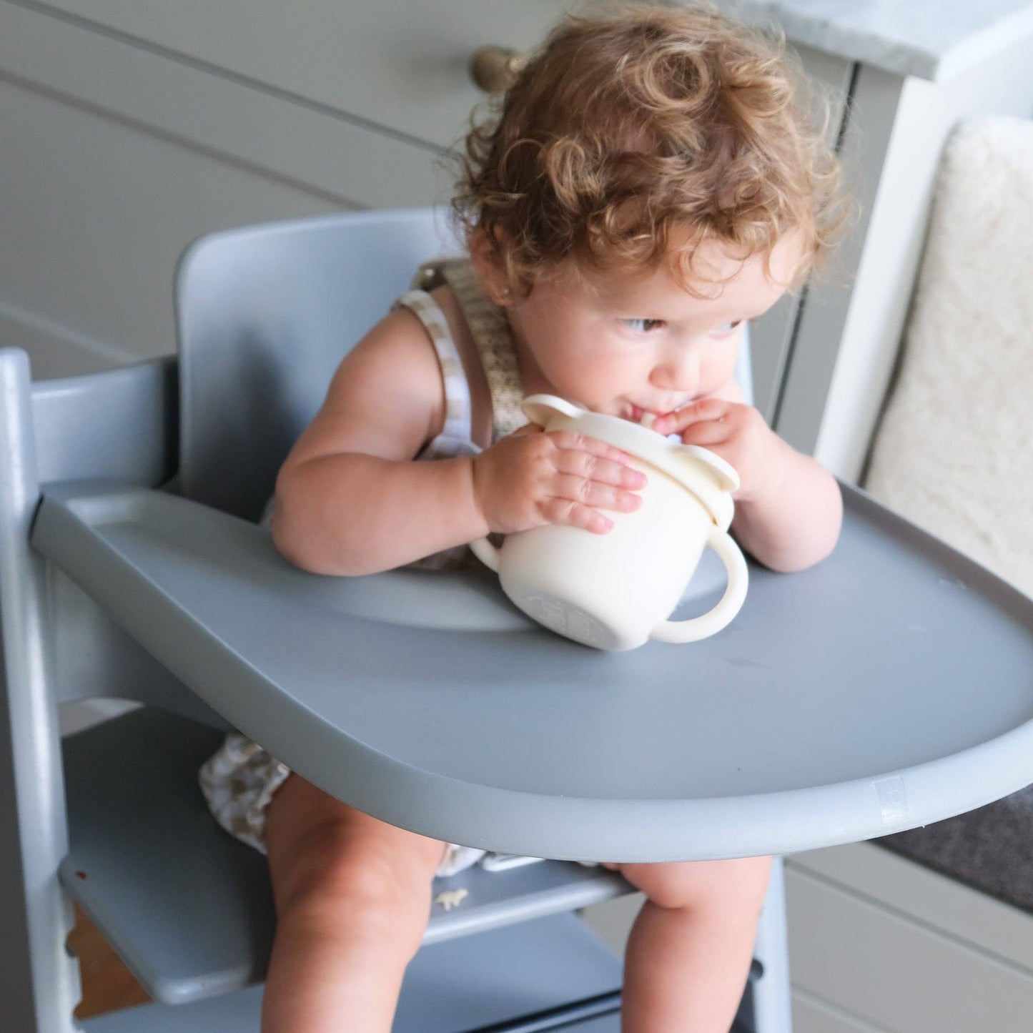 2-in-1 learning cup for snacks and liquids: Mauve