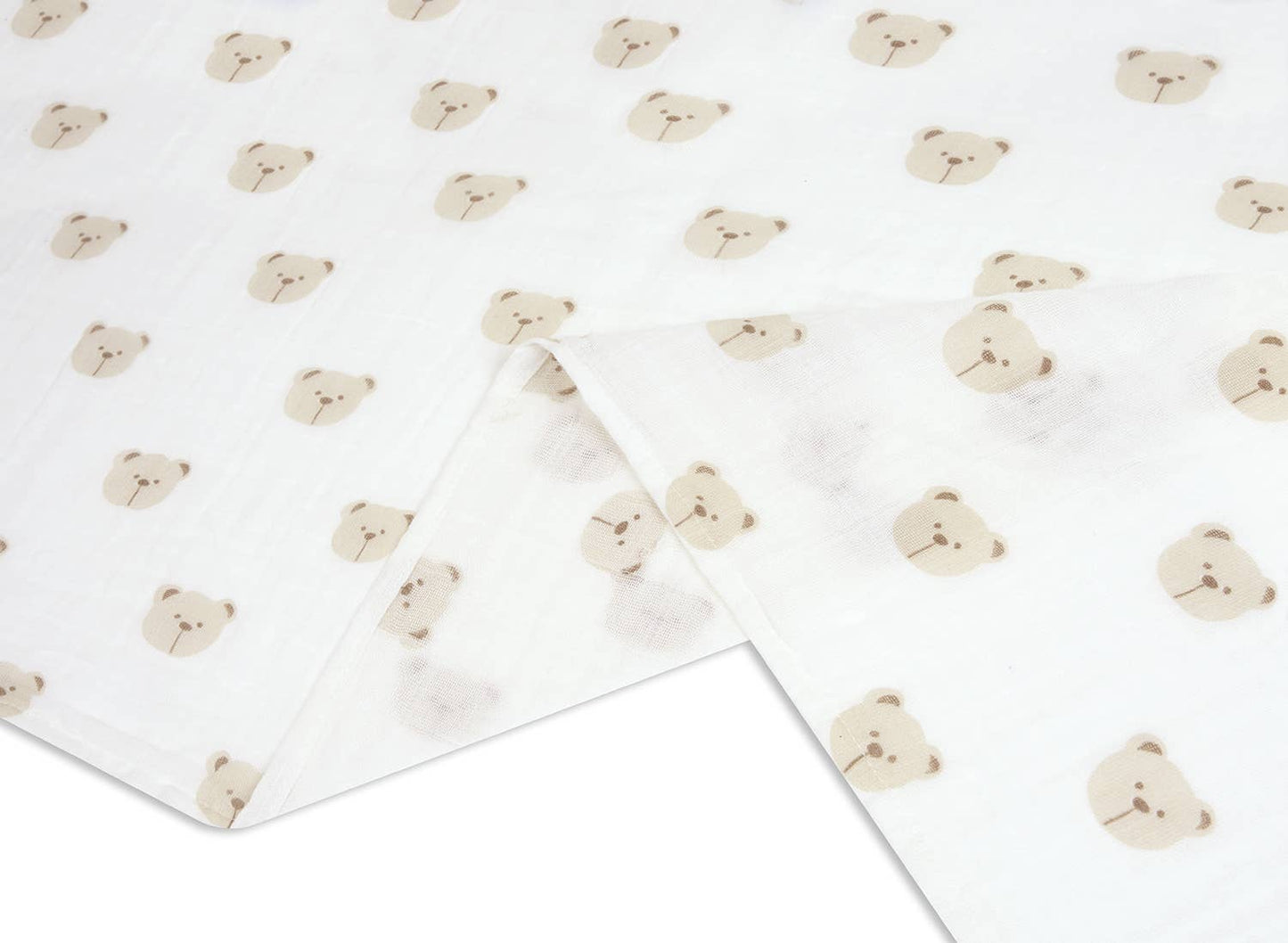 2PC Pack Muslin Swaddles 36" X 40": Beige