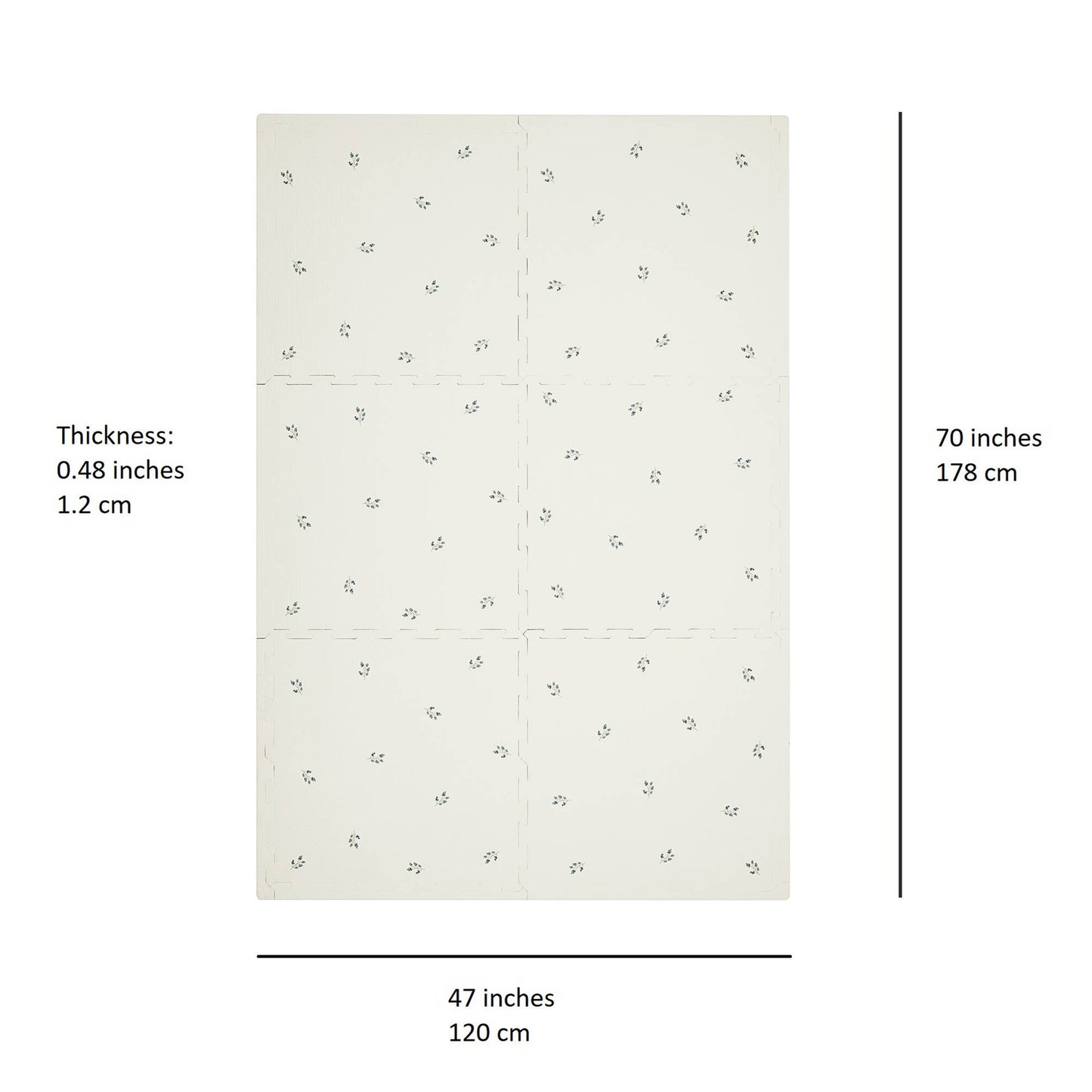 Foam Puzzle Play Mat - Prints: Terrazzo Cream