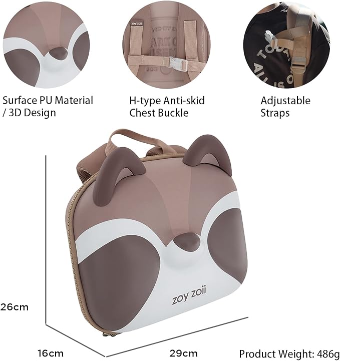 ZoyZoii Forest Series Backpack- Racoon