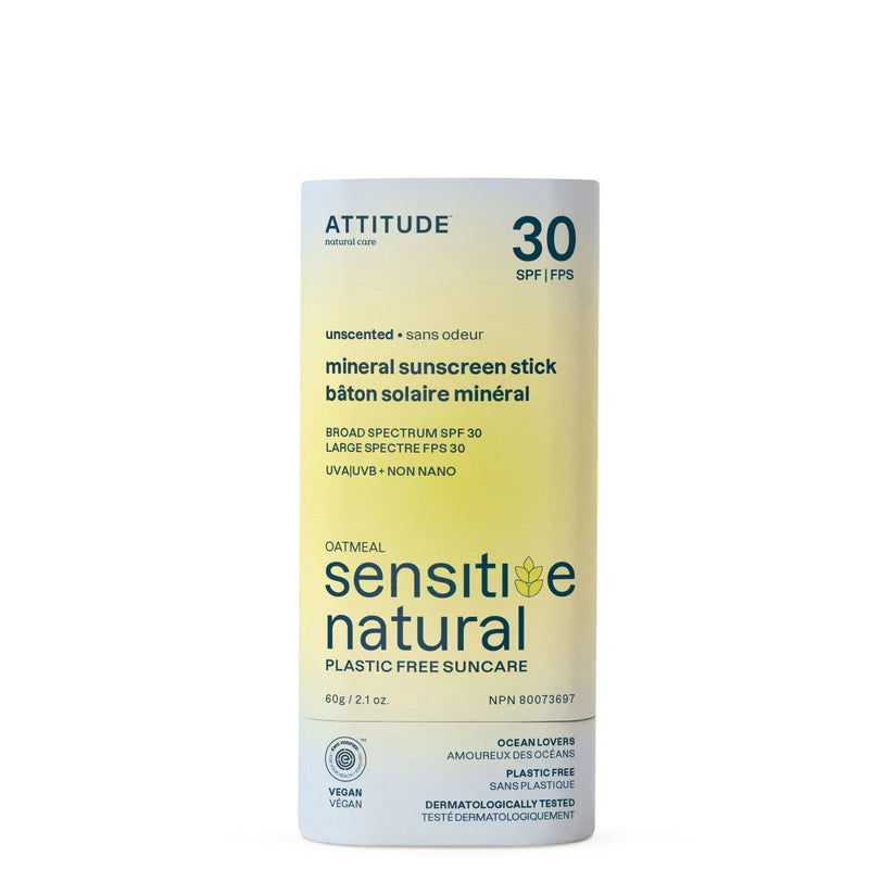 ATTITUDE Mineral sunscreen face stick for sensitive skin
