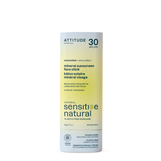 ATTITUDE Mineral sunscreen face stick for sensitive skin