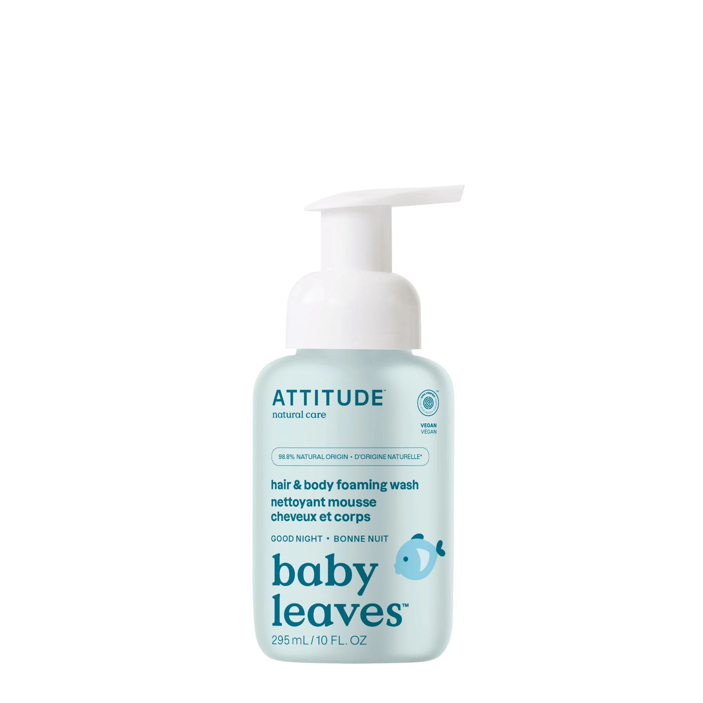 ATTITUDE 2-in-1 hair & body foaming wash : BABY LEAVES™