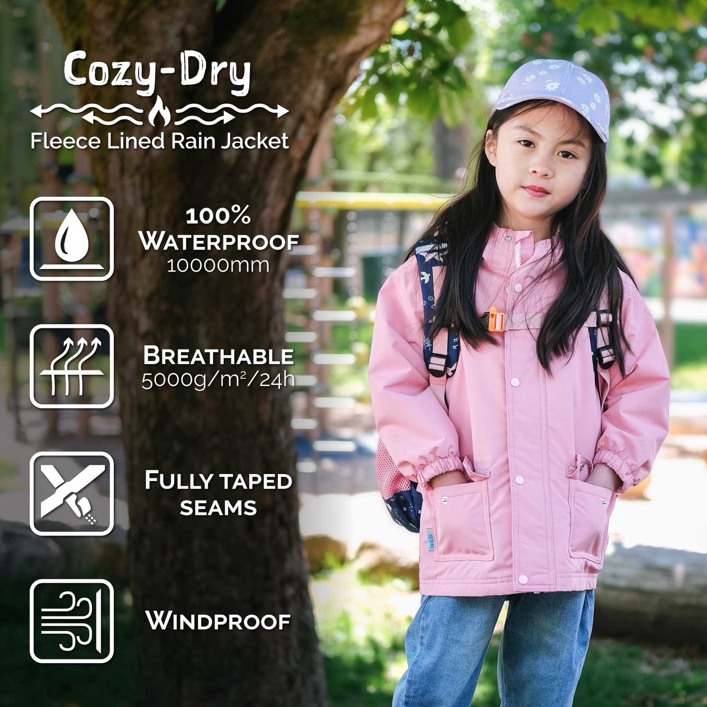 Jan and Jul | Cozy-Dry Rain Jacket