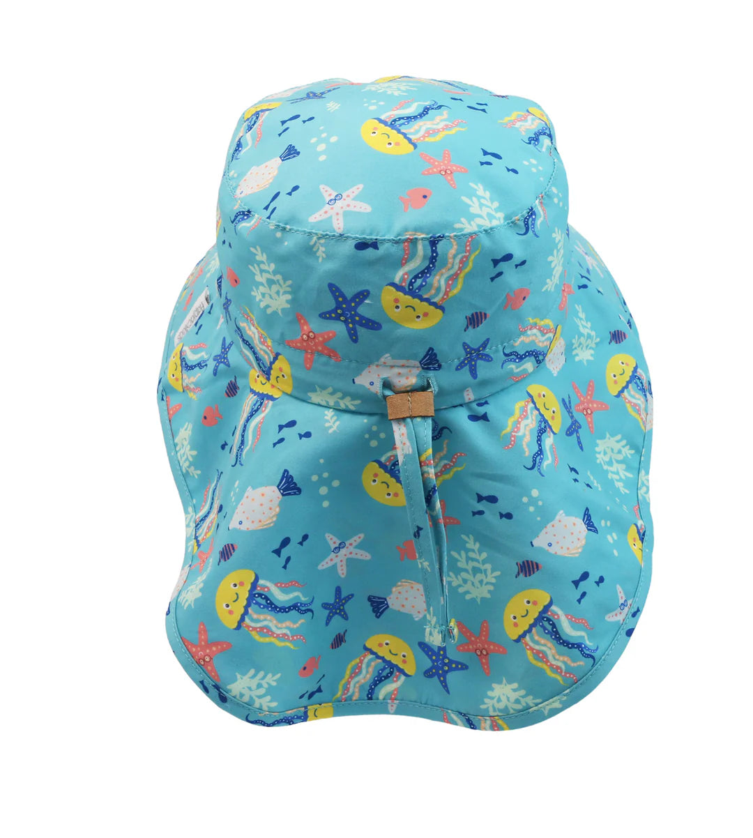 FLAPJACKKIDS Sun Hat with Neck Cape - Jellyfish