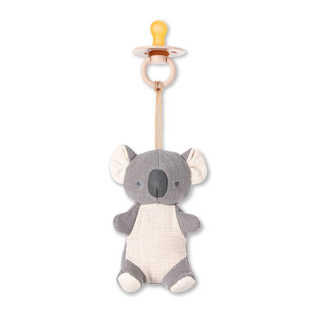 Bitzy Pal Natural Rubber Pacifier & Plush: Bow