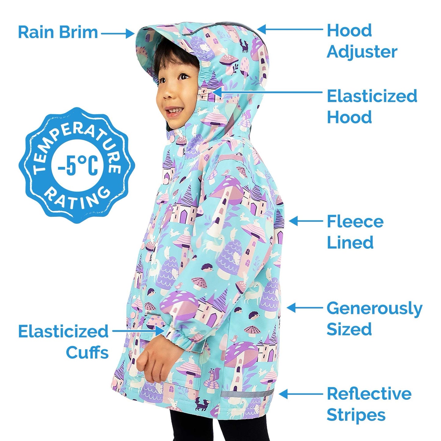 Jan and Jul | Cozy-Dry Rain Jacket