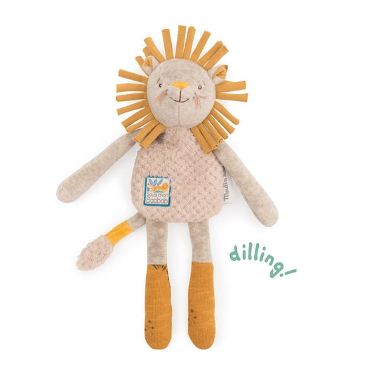 Mouin Roty Sous Mon Baobab - Lion Rattle Soft Toy