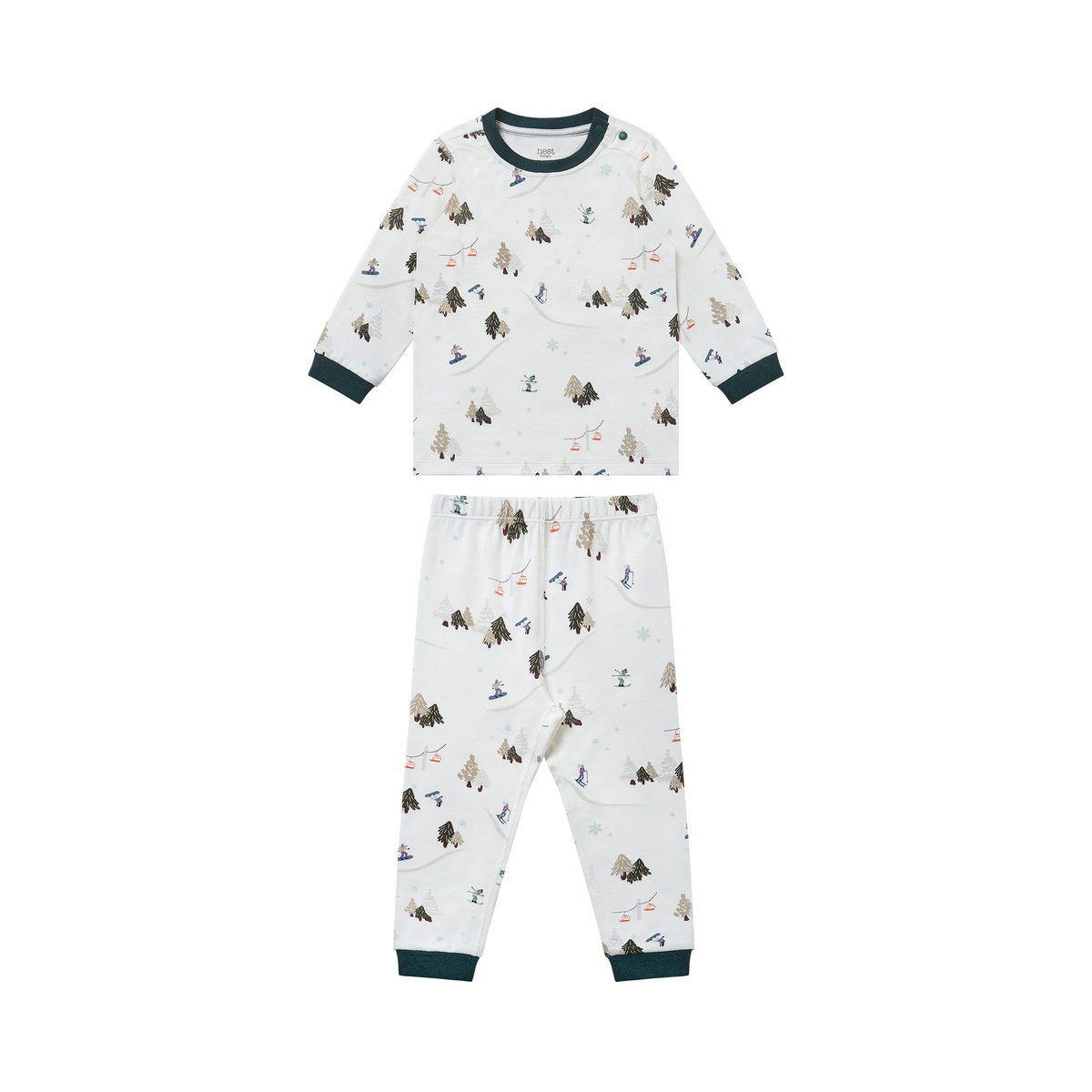 Nest Designs Two-Piece Long Sleeve PJ Set (Organic Cotton)