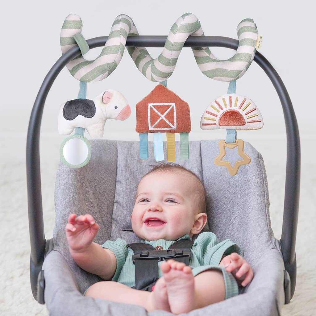 Itzy Bitzy Spiral Car Seat Activity Toy: Veggie