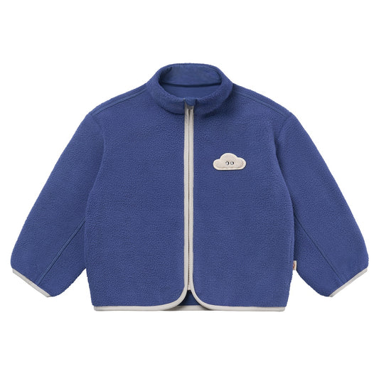Petite Revery Recycled Fleece Zip-Up Jacket - Deep Sea Blue