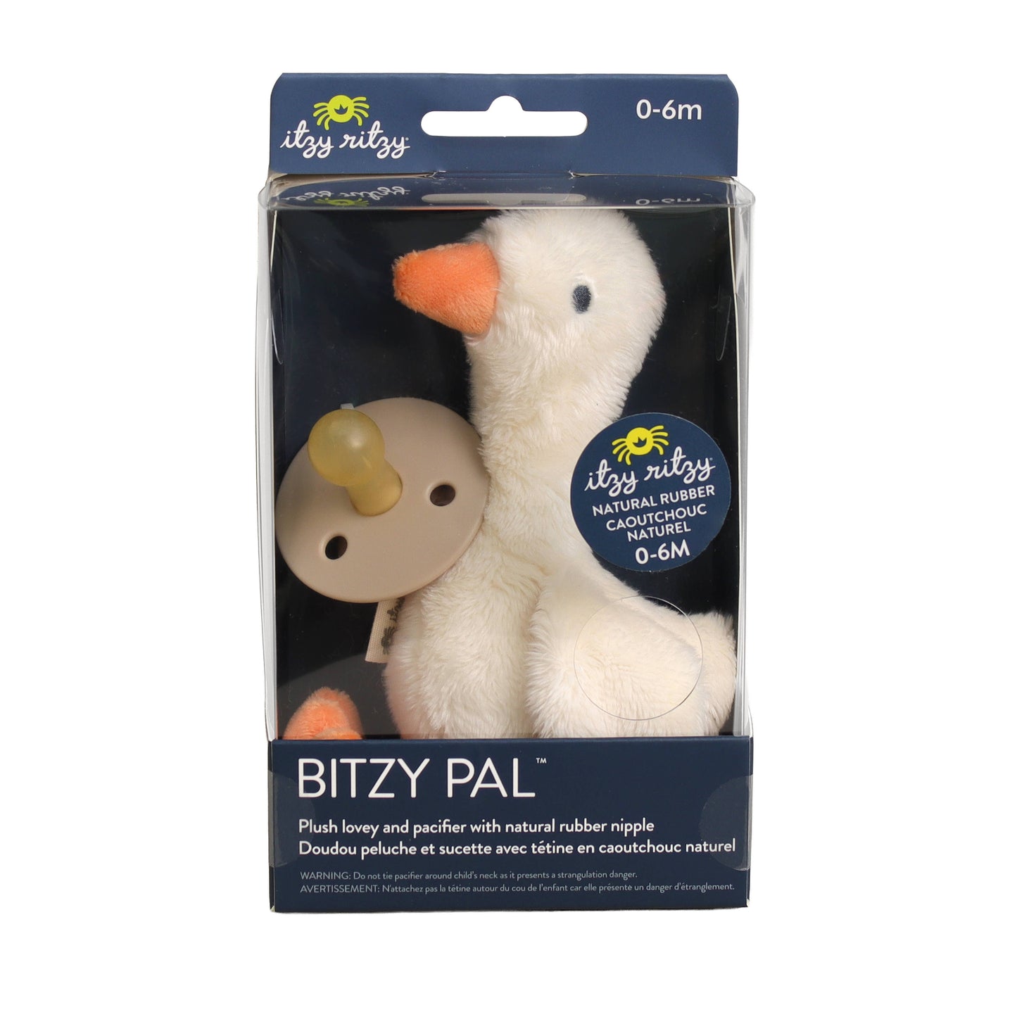 Bitzy Pal Natural Rubber Pacifier & Plush: Cow