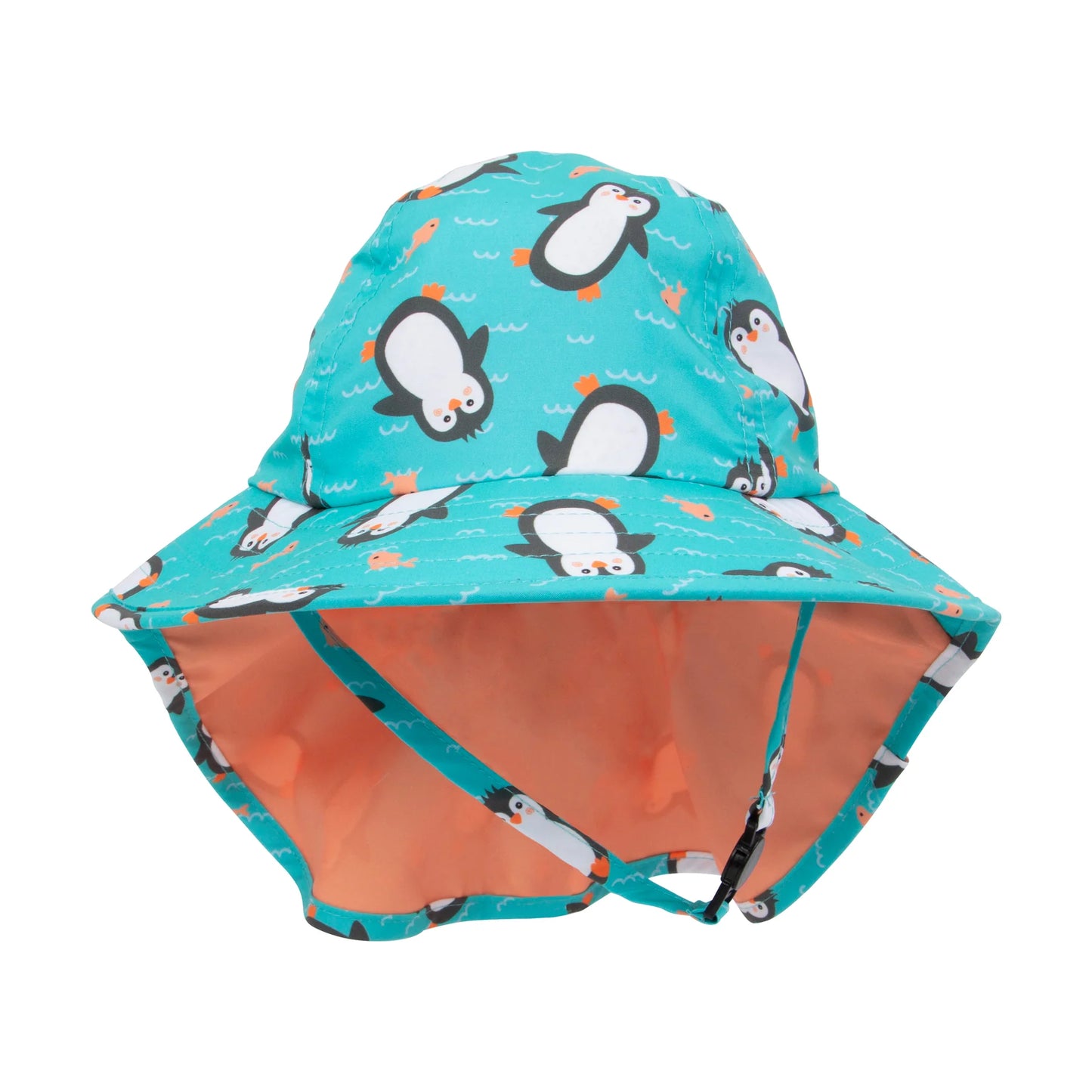 ZOOCCHINI UPF50+ Baby Toddler Cape Sun Hat Penguin