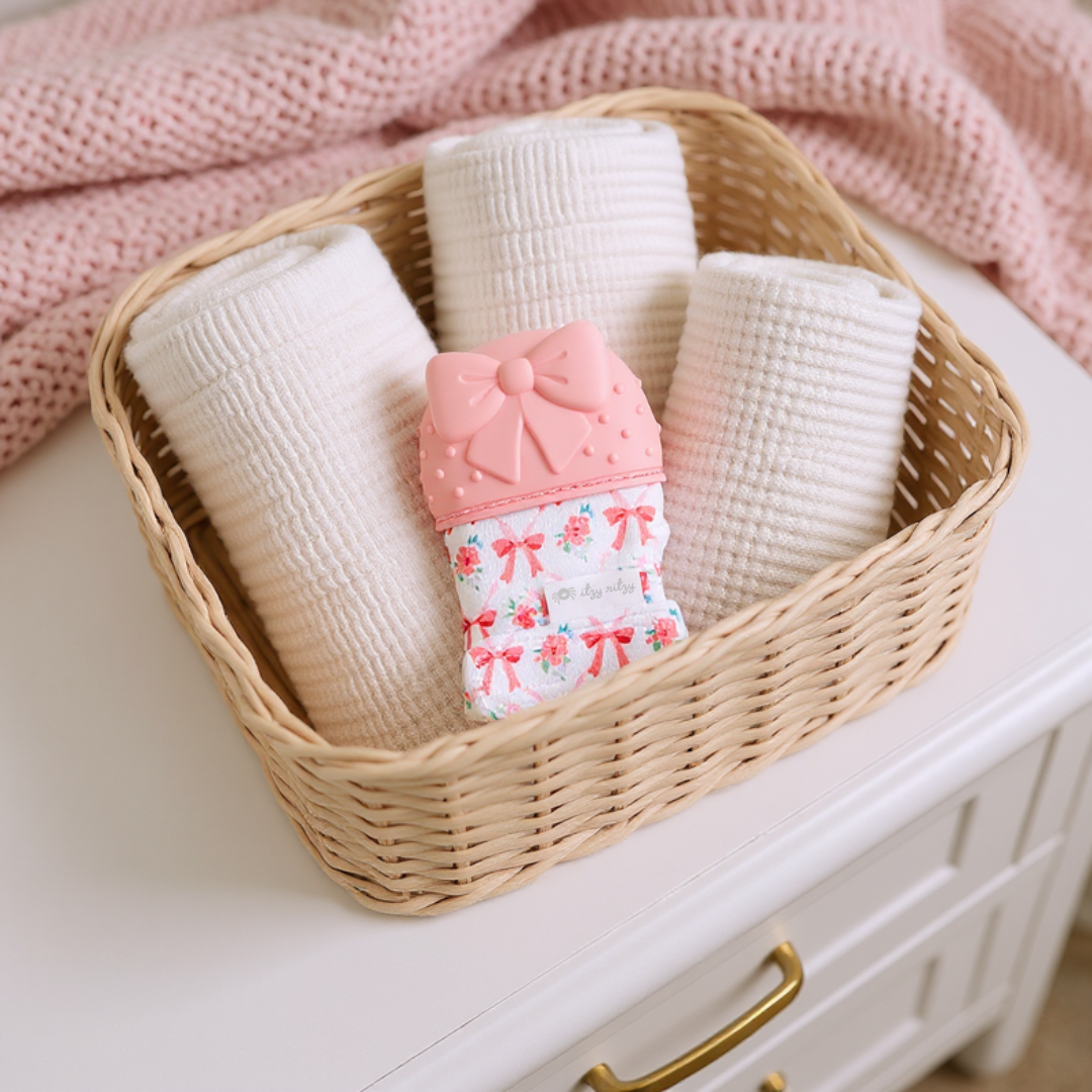 Itzy Mitt™ Silicone Teething Mitts: Sun