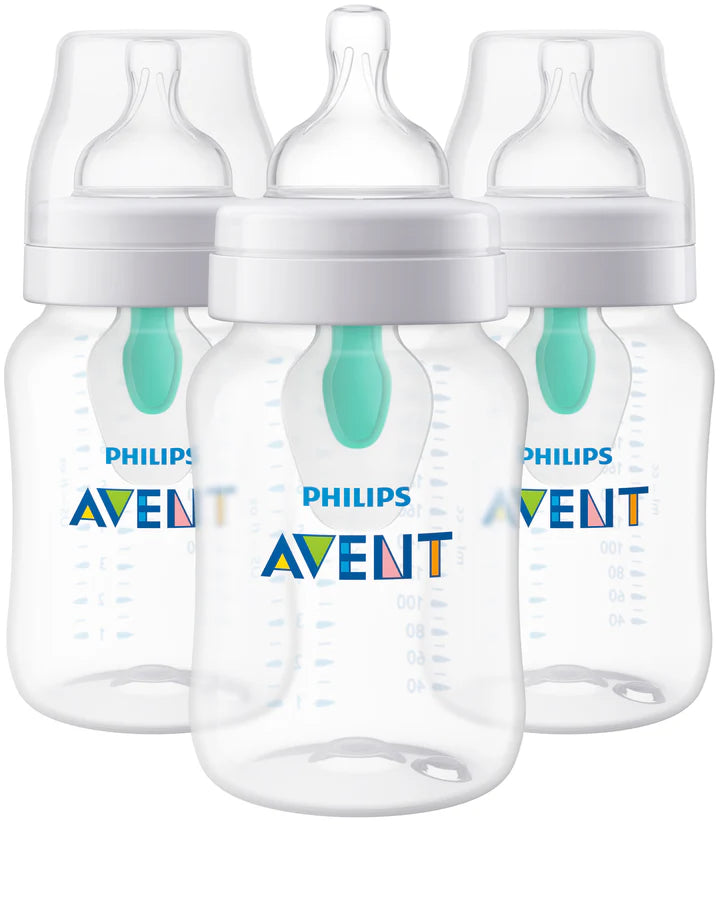 PHILIPS AVENT Anti-colic Baby Bottle with AirFree Vent - 9oz - 3 pack