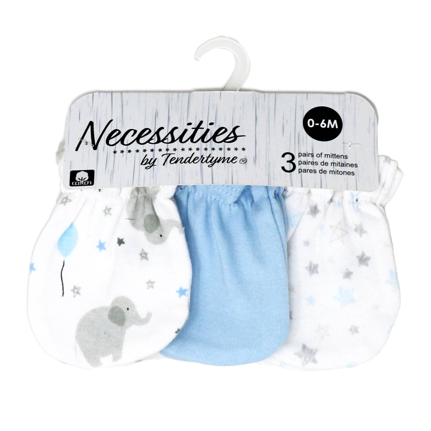 ROSE TEXTILE 3 PK ELEPHANT MITT