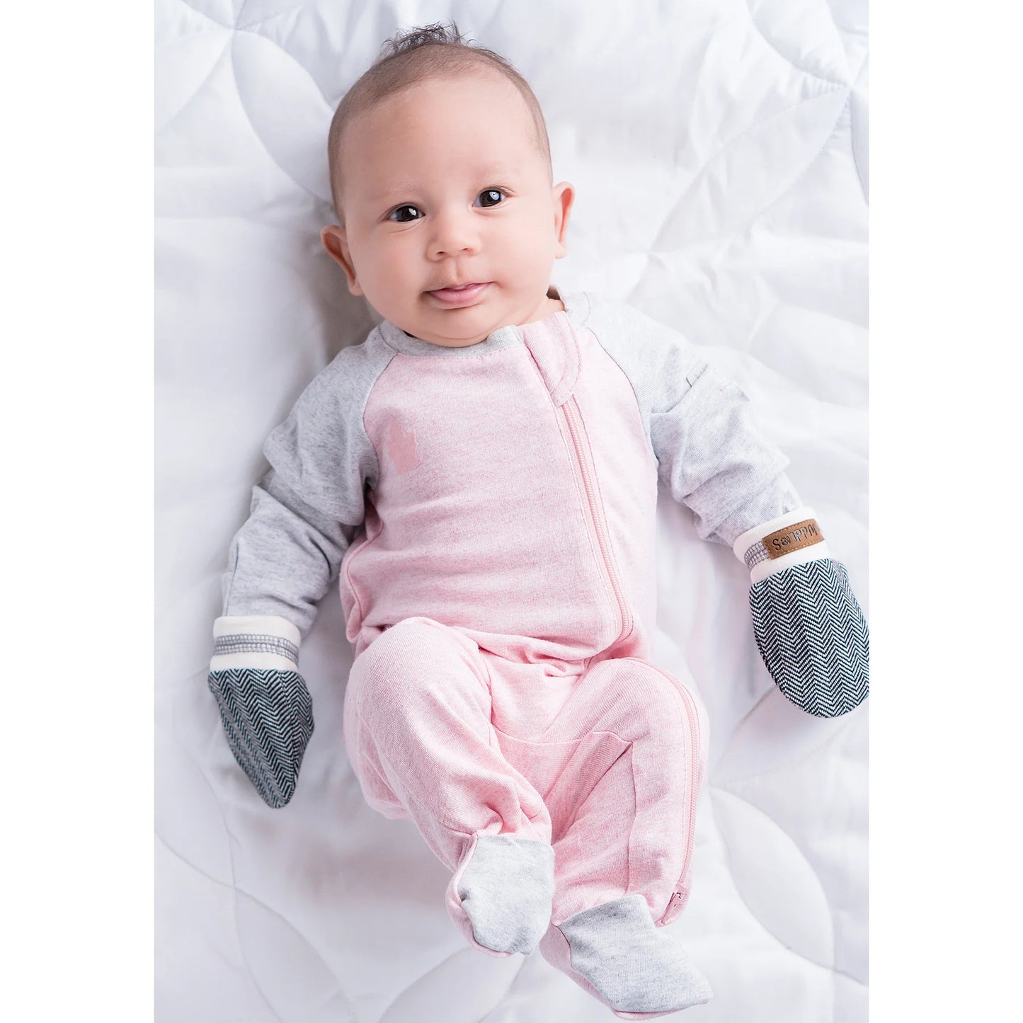 Juddlies Designs Organic Cottage Scratch Mitts - Bear Black
