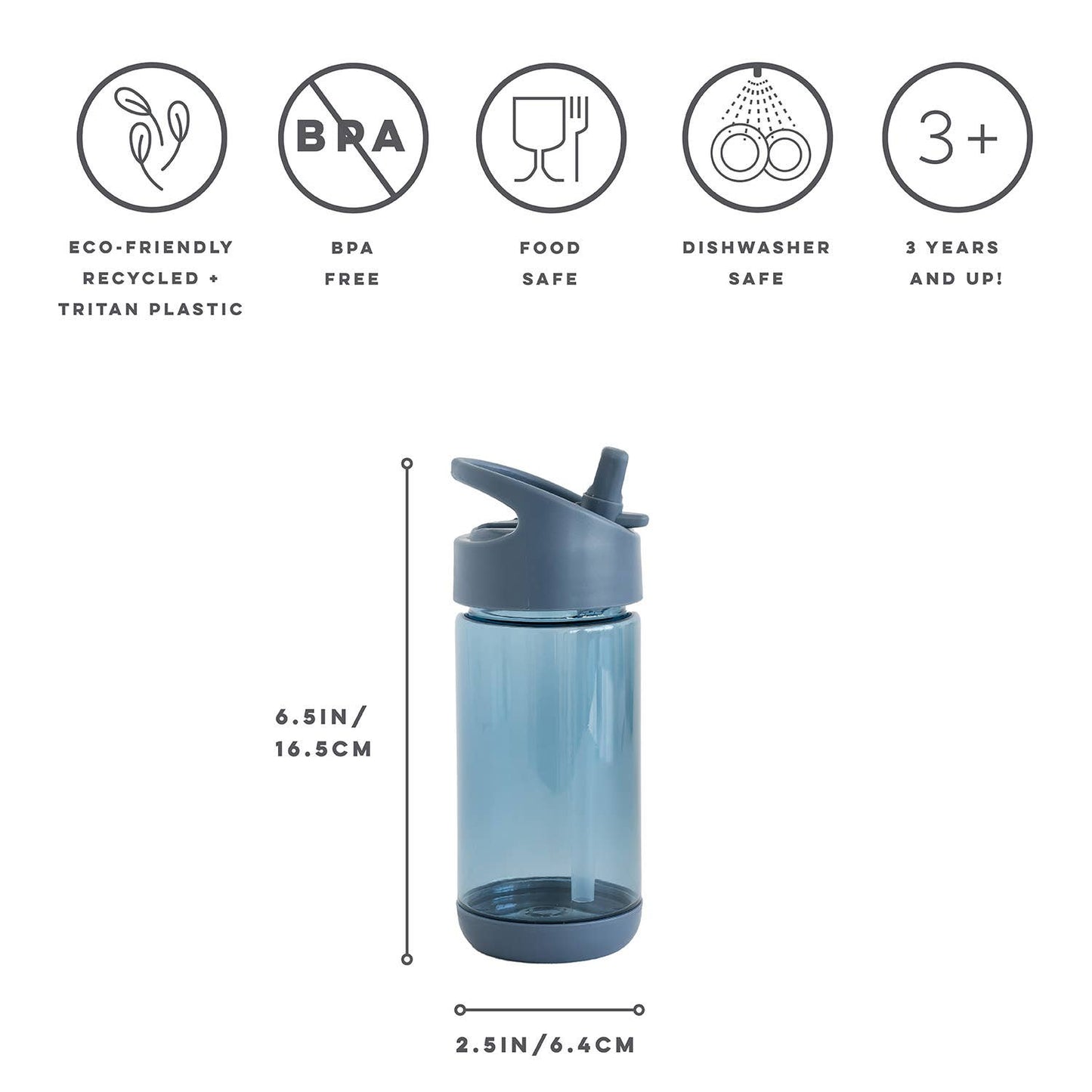 Recycled Plastic Water Bottle: Taupe