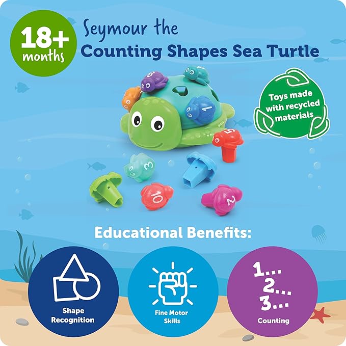 LEARNING RESOURCES SEYMOUR THE COUNTING SHAPES SEA TURTLE