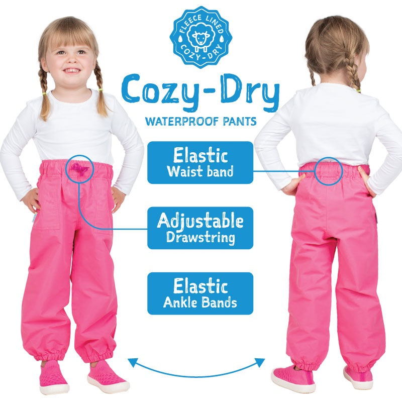 Jan and Jul  | Cozy-Dry Rain Pants (Fleece Lined)