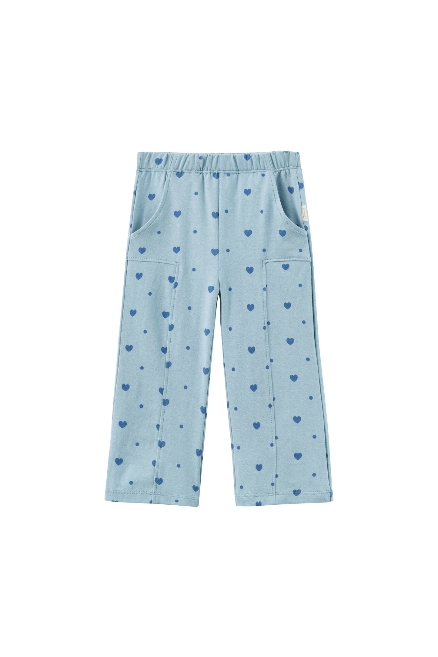 Norsu Organic Girl Flare Everyday Pant-Blue Hearts