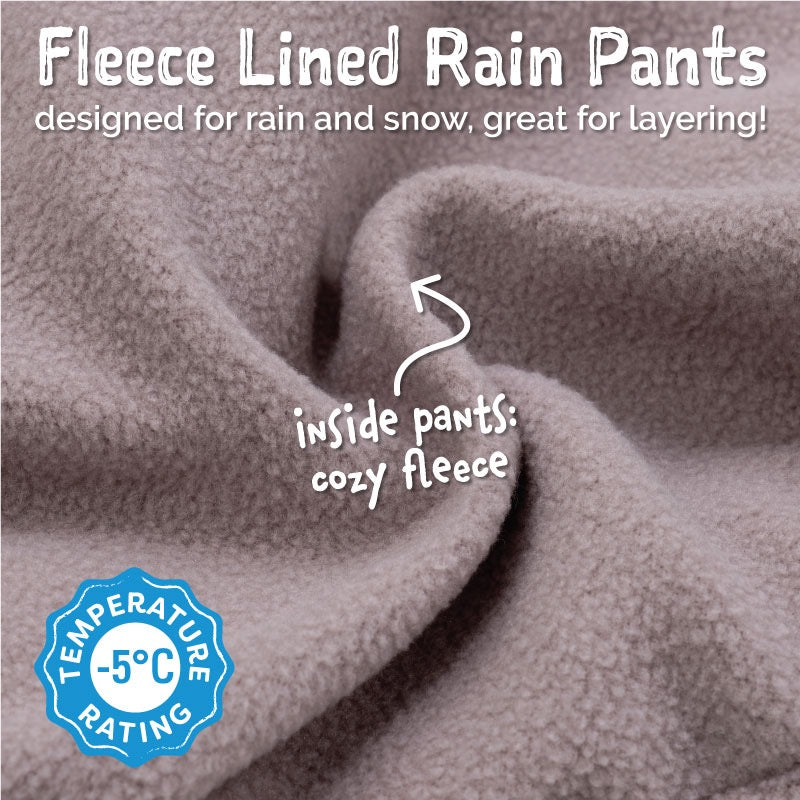 Jan and Jul  | Cozy-Dry Rain Pants (Fleece Lined)