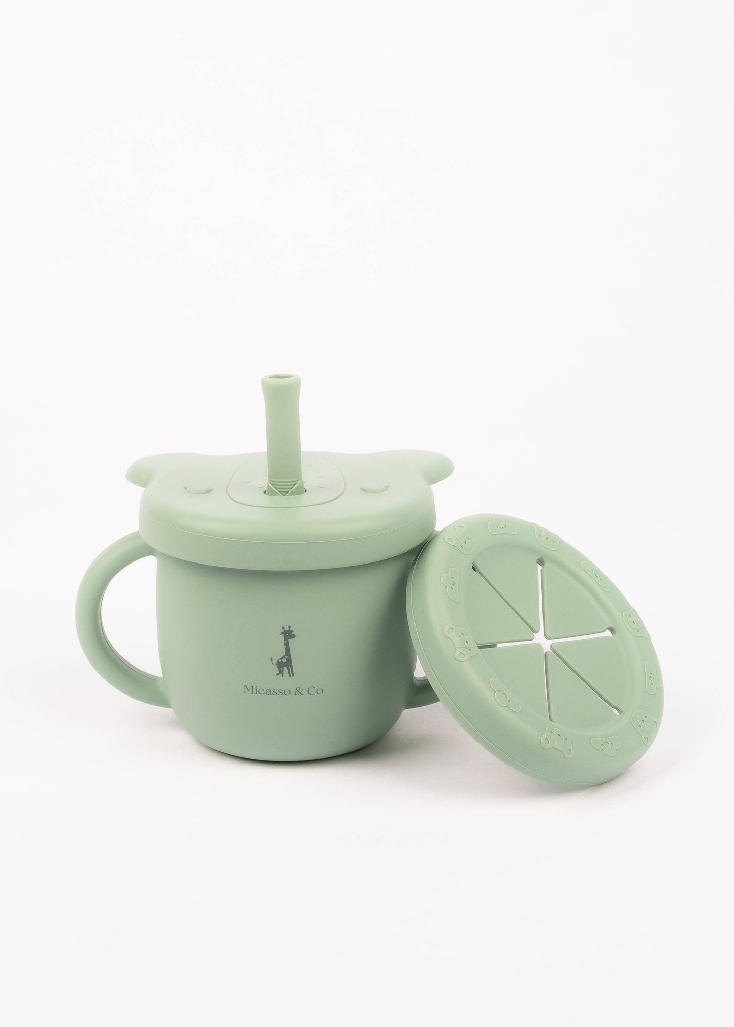 2-in-1 learning cup for snacks and liquids: Mauve