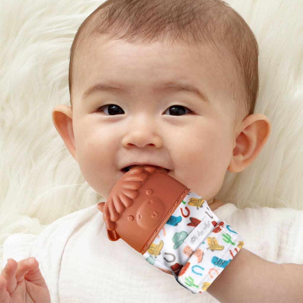 Itzy Mitt™ Silicone Teething Mitts: Sun