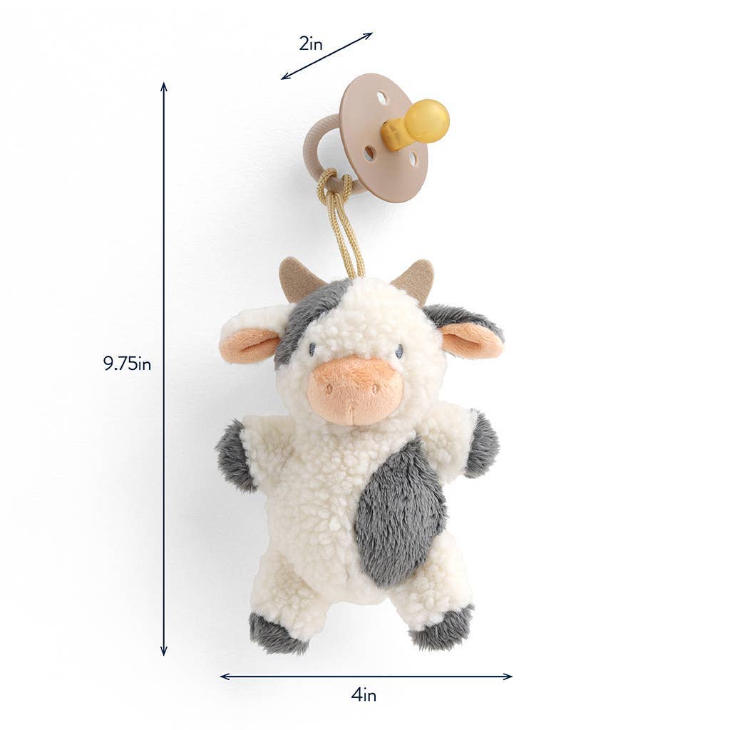 Bitzy Pal Natural Rubber Pacifier & Plush: Bow