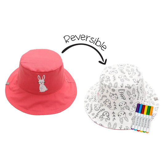 FLAPJACKKIDS Kids Colouring Sun Hat - Bunny