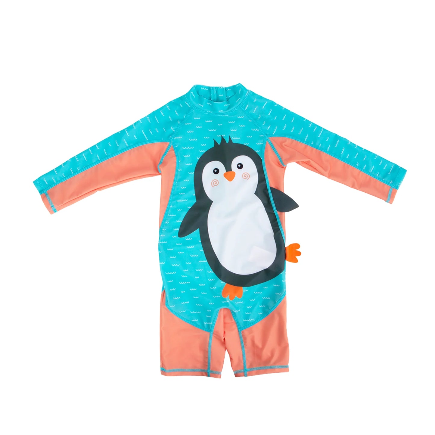 ZOOCCHINI Baby + Toddler UPF50+ Rashguard One Piece Swimsuit - Penguin