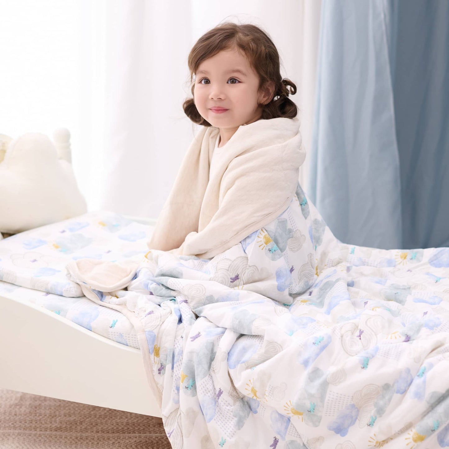 Nest Designs Cozy Blanket (Bamboo Jersey) - Fluffy Puffs