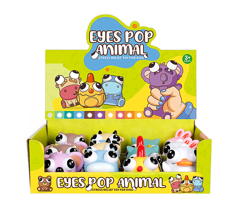 Squeeze Animal Eye Popper Toys – Soft Squishy Fidget