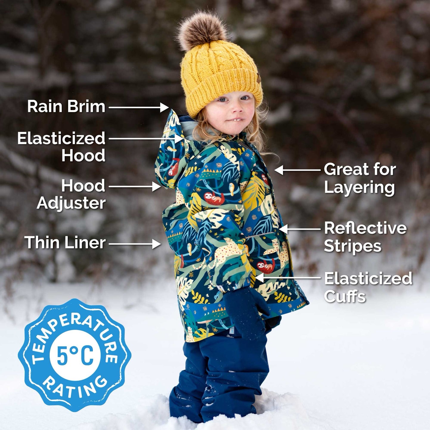 JAN and Jul | Puddle-Dry Waterproof Rain Jacket