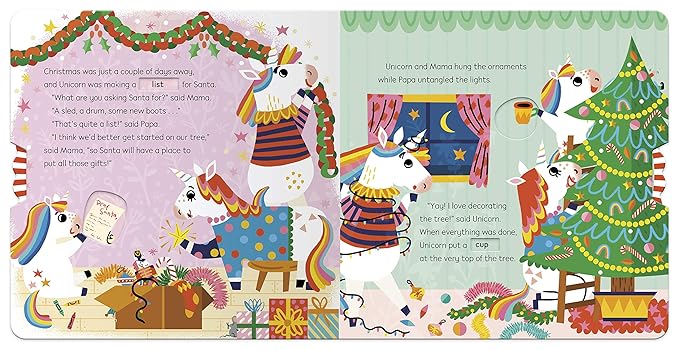 Unicorn's Christmas: Turn the Wheels for Some Holiday Fun!