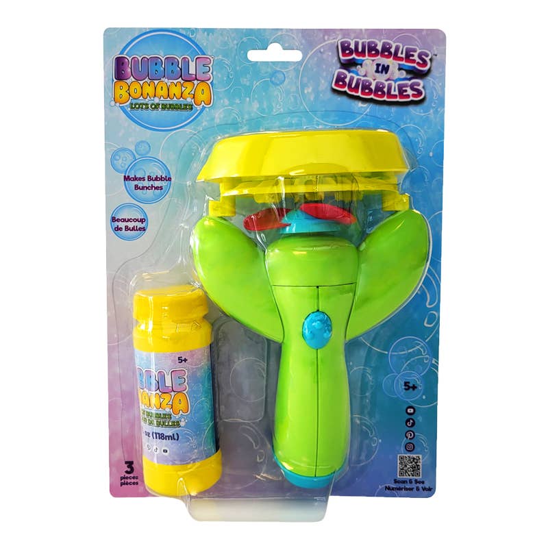 Bubble Bonanza Electronic Big Bubble Blower with 4oz  Bubble Solution