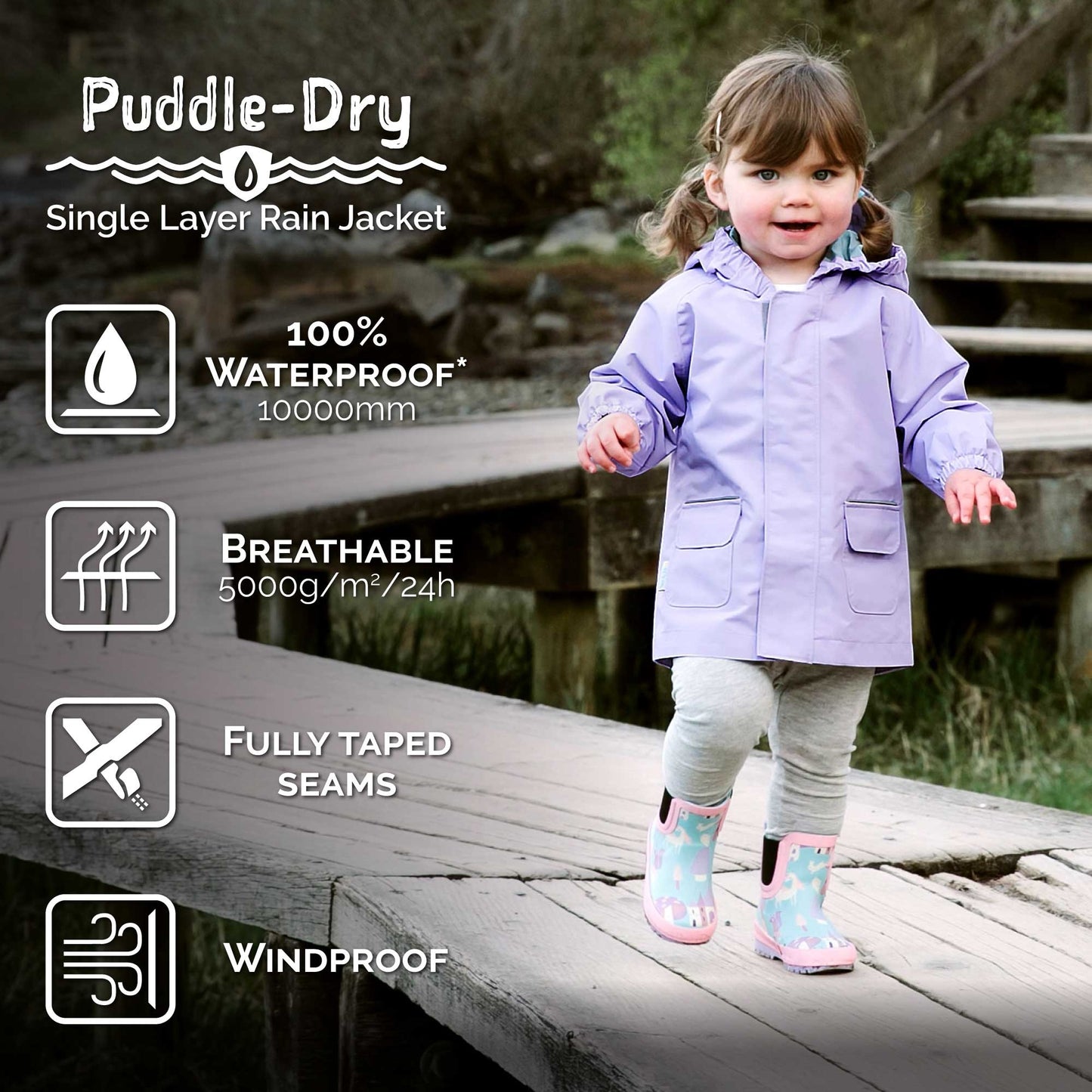 JAN and Jul | Puddle-Dry Waterproof Rain Jacket