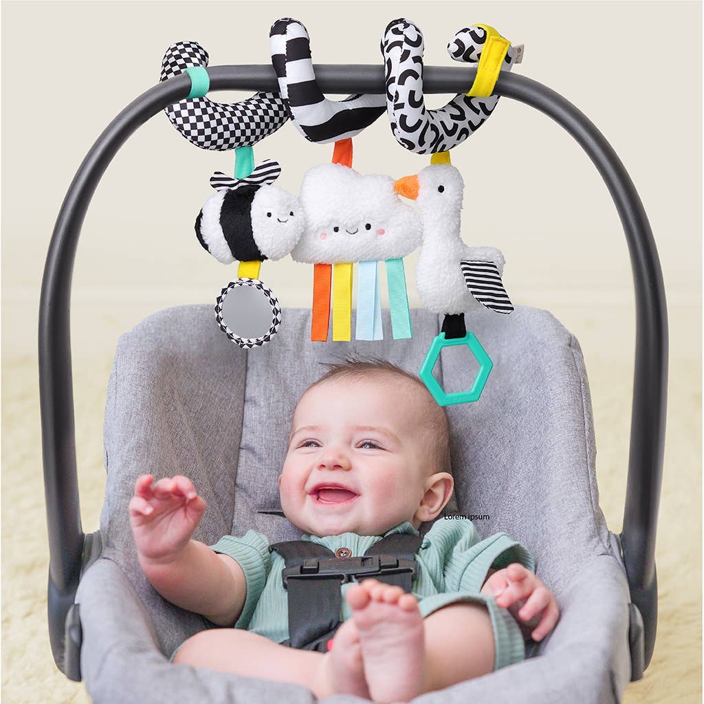 Itzy Bitzy Spiral Car Seat Activity Toy: Rainbow