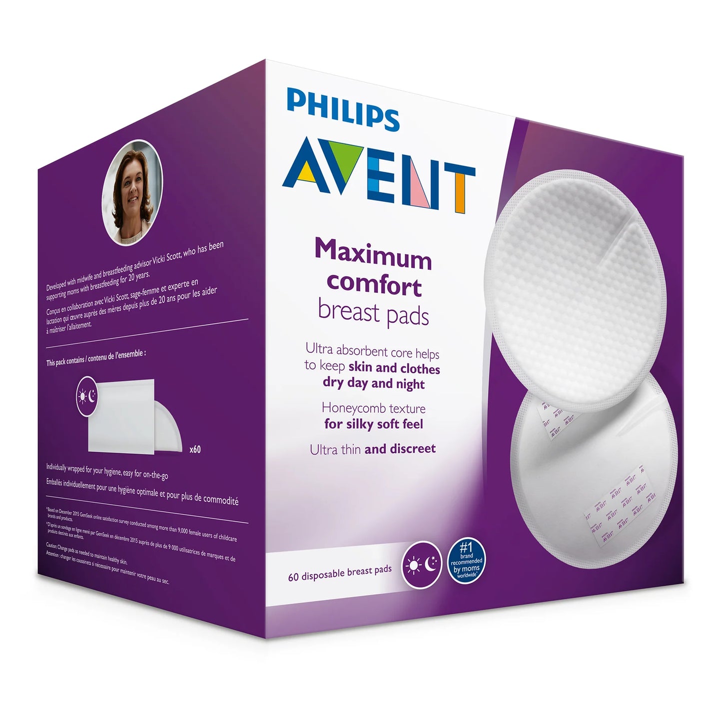 PHILIPS AVENT Maximum Comfort Disposable Breast Pads - 60 count