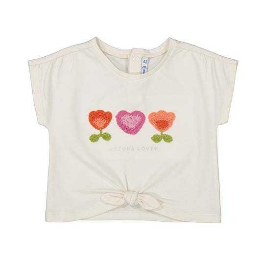 Mayoral S/s  Girls T- Shirt - Bone