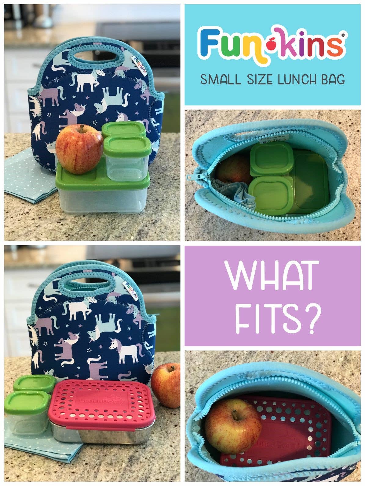 My Funkins Machine Washable Lunch Bag for Kids (Small)