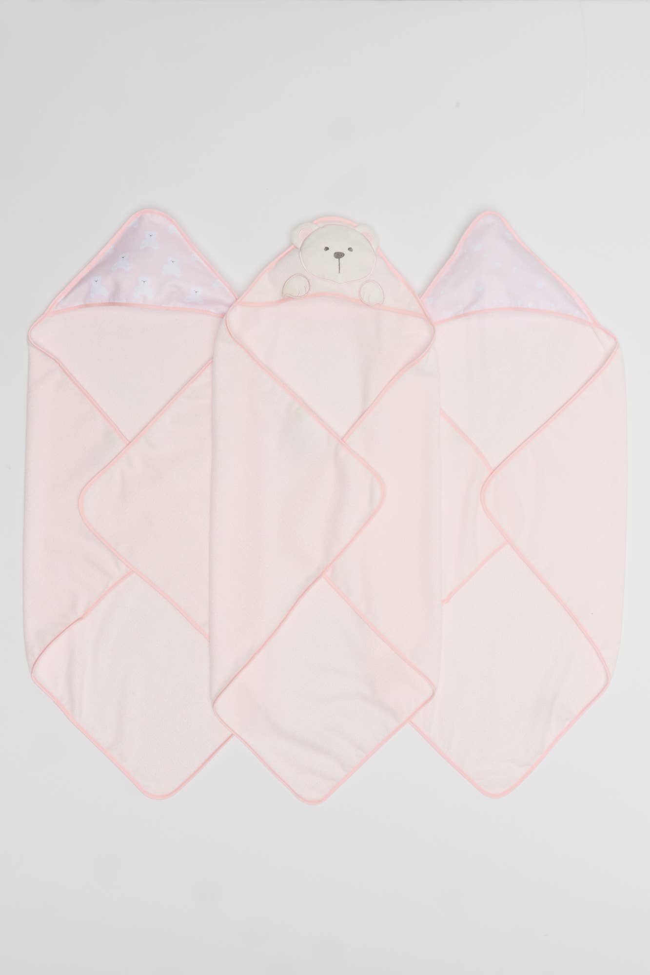 3 Pack Hooded Towels One Size |  28" X 28": Blue